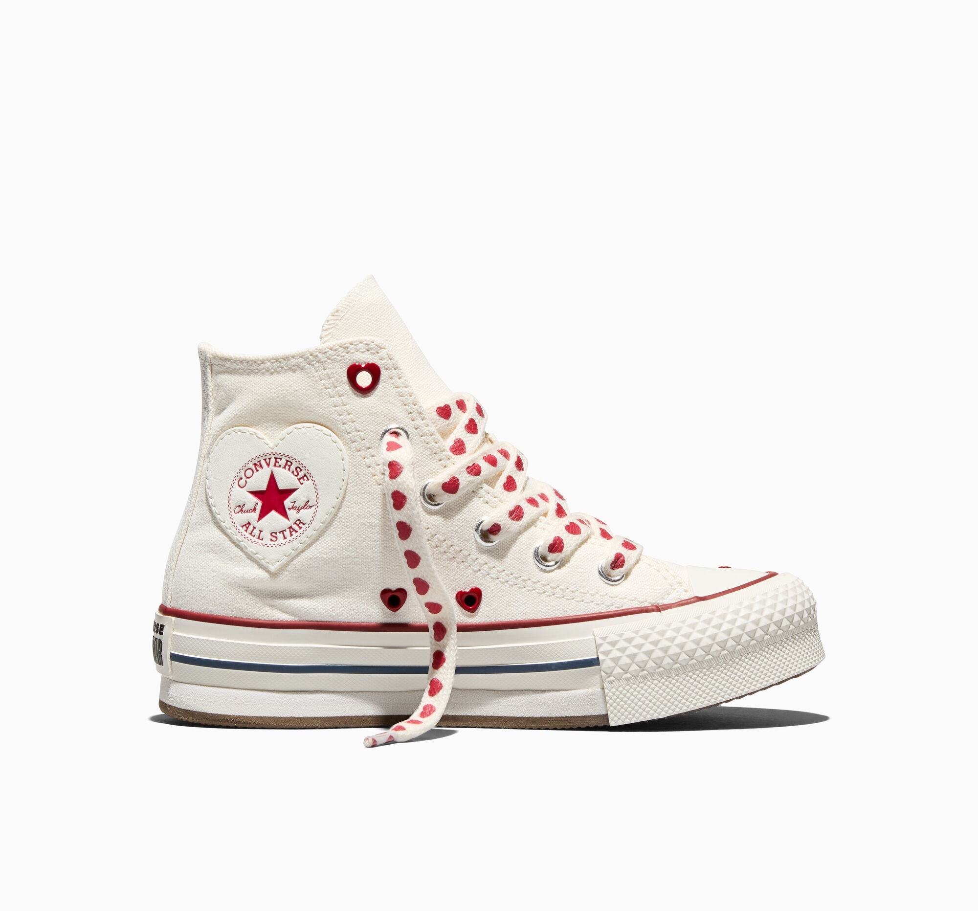 Sneaker CONVERSE "CHUCK TAYLOR ALL STAR EVA LIFT", Damen, Gr. 32, vintage weiß, vintage weiß, days ahead, Textil, Schuhe Sneaker
