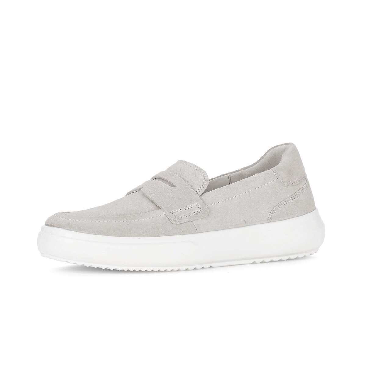 Sneaker GABOR "Sneaker low Rauleder", Damen, Gr. 35,5, grau, Schuhe Sneaker
