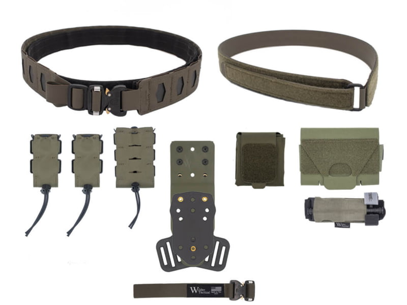 Wilder Tactical HITMAN GEAR Elite Kit Cobra FM QLS Receiver Ranger Green X-Large 40-44 HMGEKRG04XL