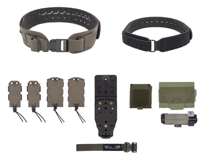 Wilder Tactical HITMAN GEAR Charlie TruForm Belt Full Elite Kit - Women's MHP Adapter Plastic Buckle Ranger Green XS-LG 26-40 WHMGCHEKRG09