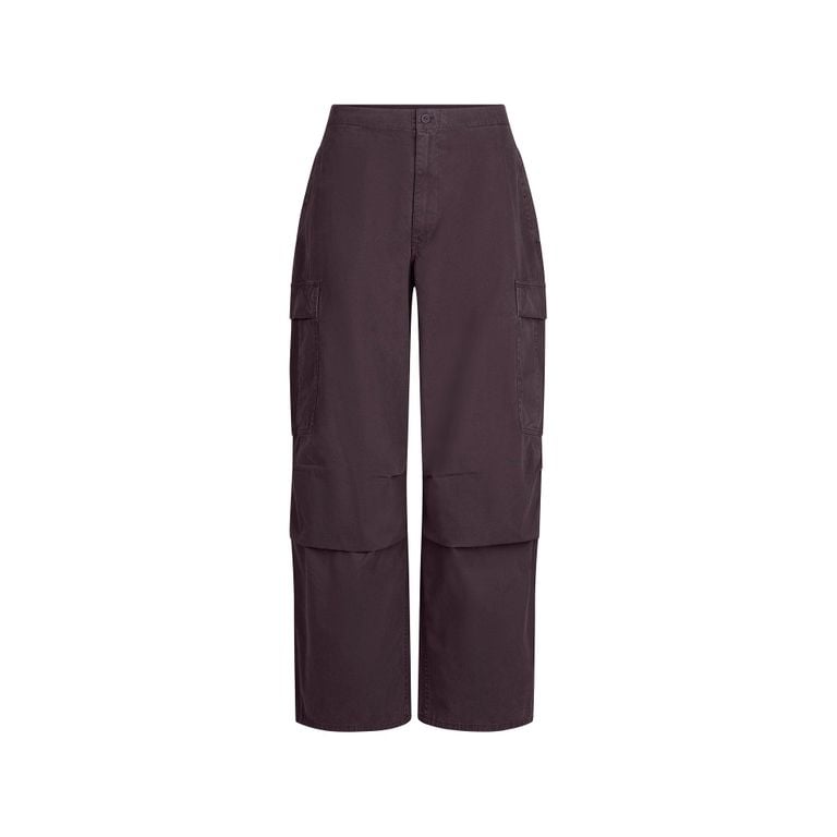 Woven Oversized Cargo Pants - Purple - Skims Pants
