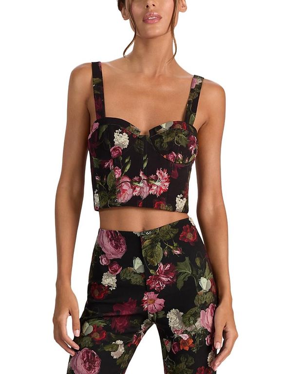 Jeanna Bustier Top - Black - Alice + Olivia Tops