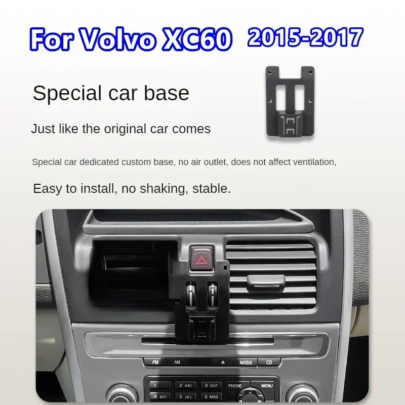 2015-2017 Für Volvo XC60 Telefon Halter Drahtlose Ladegerät Auto Halterung Navigation Halterung GPS Unterstützung Image
