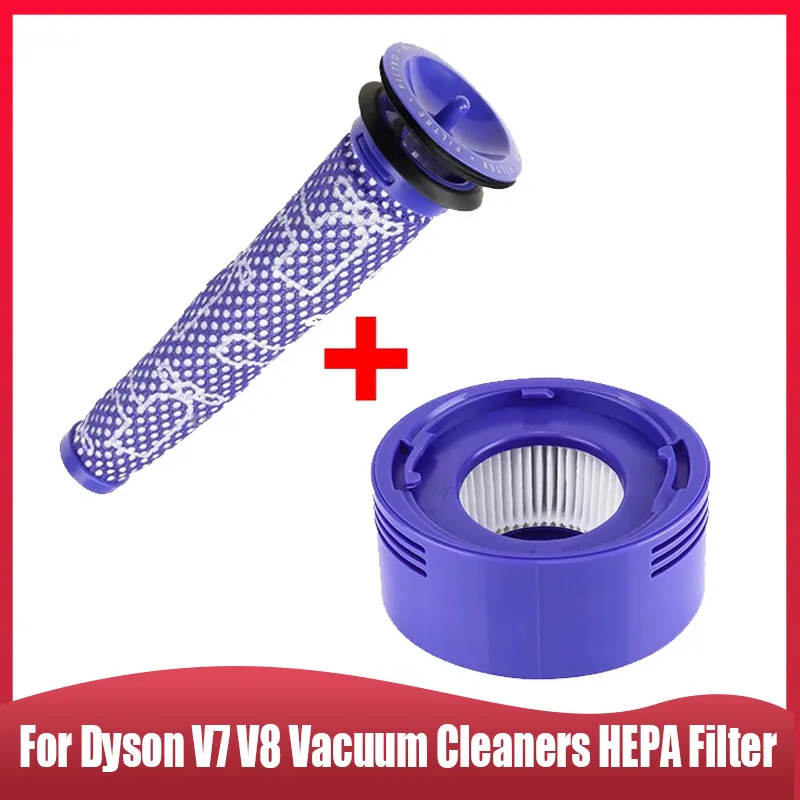 Für Dyson V7 V8 Staubsauger HEPA-Filter, Vorfilter und Nachfilter-Ersatzteile, DY-96747801 & DY-96566101 Image