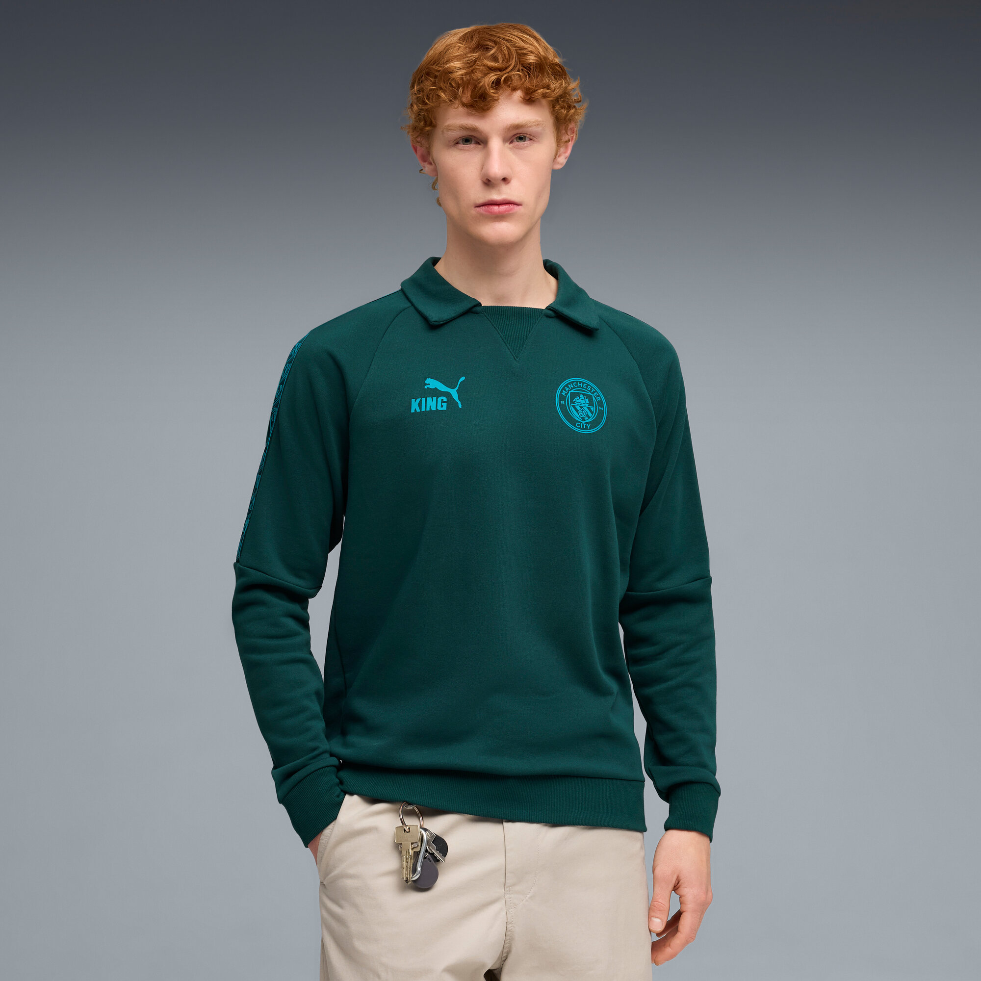 Manchester City PUMA KING Drill Oberteil - Green Image