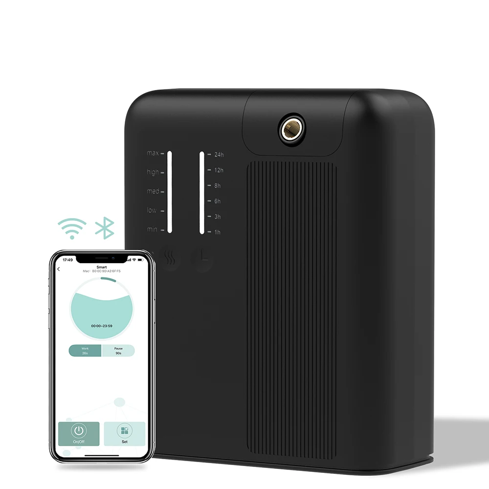 Diffusore di Fragranze NAMSTE 500m³, Diffusore di Profumo a Parete per Hotel, Deodorante per Ambienti Smart WiFi, Diffusore di Oli Essenziali
