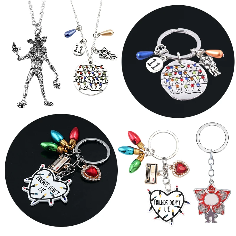 Film-Schmuck 'Friends Don't Lie' Laufende Lampe Cosplay Damen Tier-Wa Star Choker Anhänger Halskette Emaille Charms Modeschmuck Image