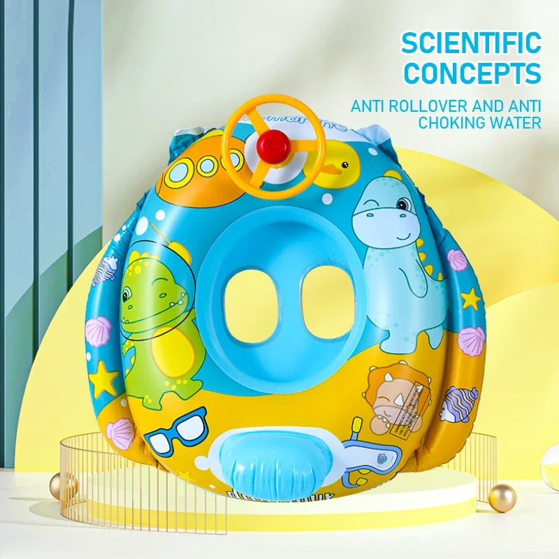 Cartoon Schwimmring Baby Wasserspielzeug mit Lenkrad Sommer Outdoor Aufblasbare Spielzeuge Schwimmsitz Strand Pool Wasserspielzeug Image