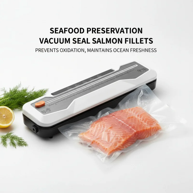 Vakuumverpackungs-Versiegelungsmaschine, multifunktionale Haushaltsversiegelungsmaschine, trocken und nass, externer Schneider mit doppeltem Verwendungszweck, Vakuumversiegelung Image