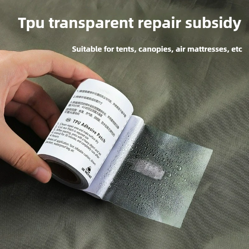 Transparente Reparaturzuschuss Zelt Regenmantel Schwimmring Reparaturband aufblasbares Produkt Leck Patch wasserdicht Reparaturzuschuss Image