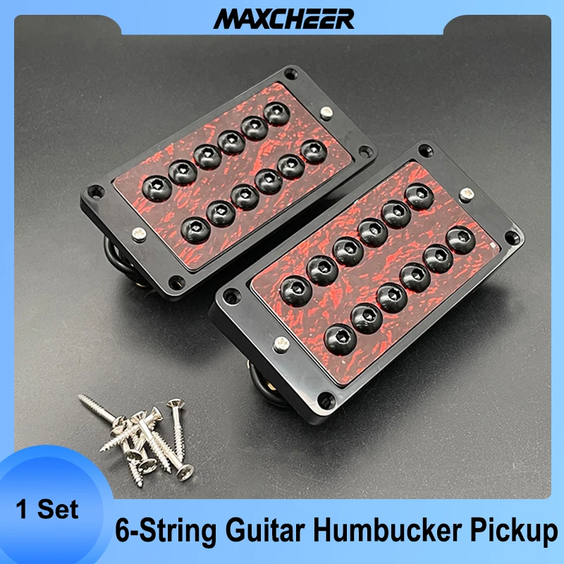 6-saitiger Humbucker-Tonabnehmer für E-Gitarre, verstellbarer Schraubspulen-Splitting-Tonabnehmer, N7,5K/B15K-Ausgang mit Rahmen Image