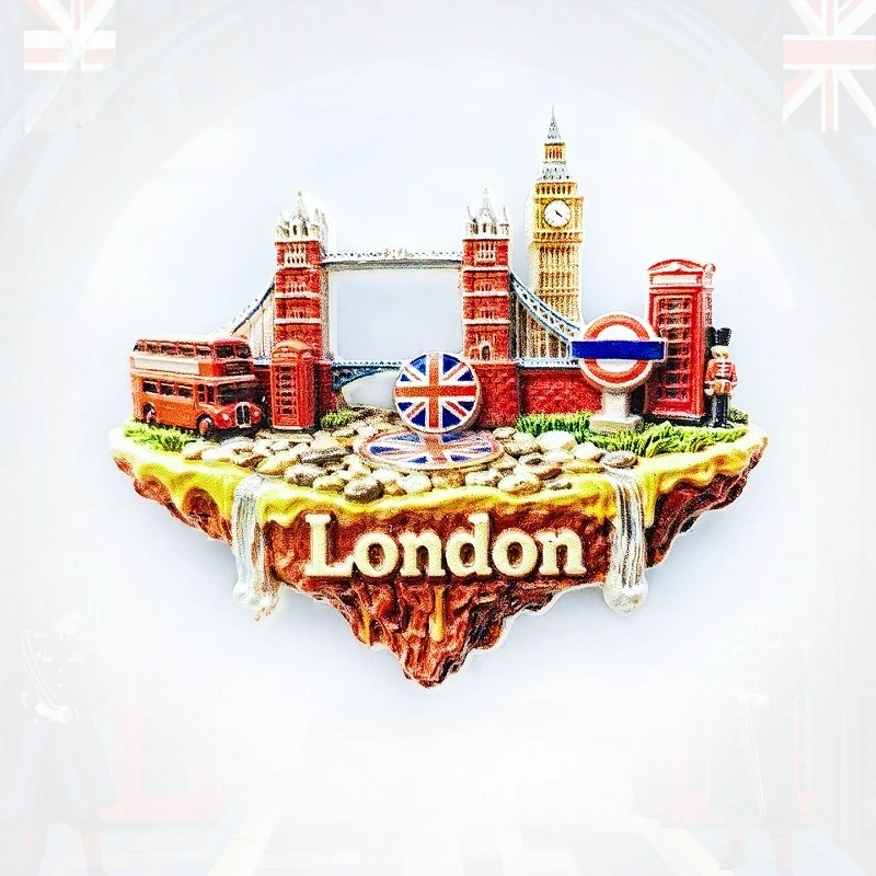 Kühlschrankmagnet „London England“ – ikonisches 3D-Big Ben und rotes Bus-Souvenir, perfektes britisches Reisegeschenk für Heim- und Bürodekoration