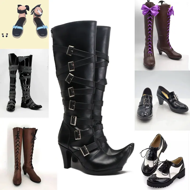 Anime Alois Trancy Stiefel Elizabeth Ciel Phantomhive Cosplay Grell Sutcliff Schuhe Halloween Party Under Taker Schuhe Benutzerdefinierte Größe