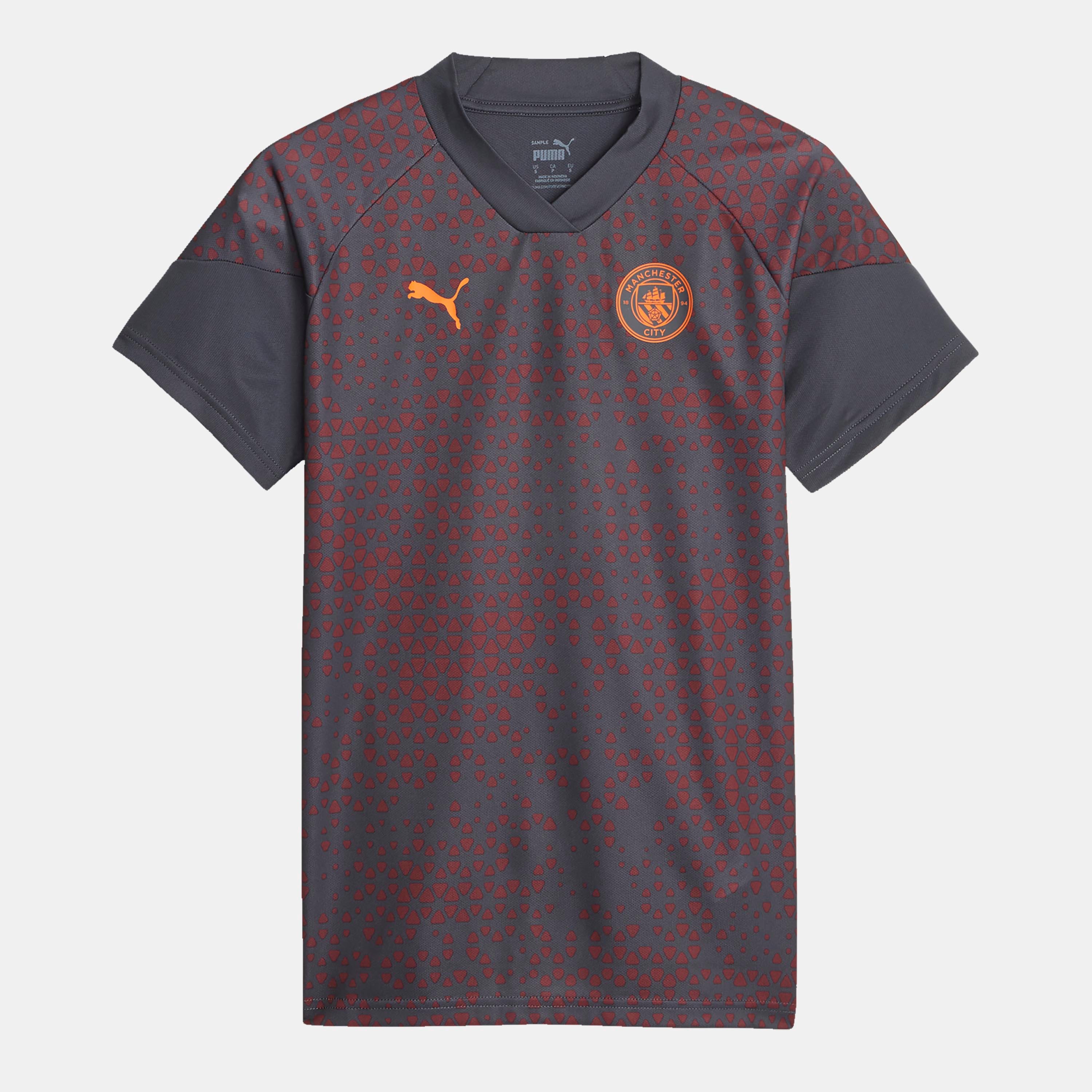 Puma Womens Manchester City FC Training Jersey in Grey Recycled Material - Size Large | Puma Sale | Discount Designer Brands