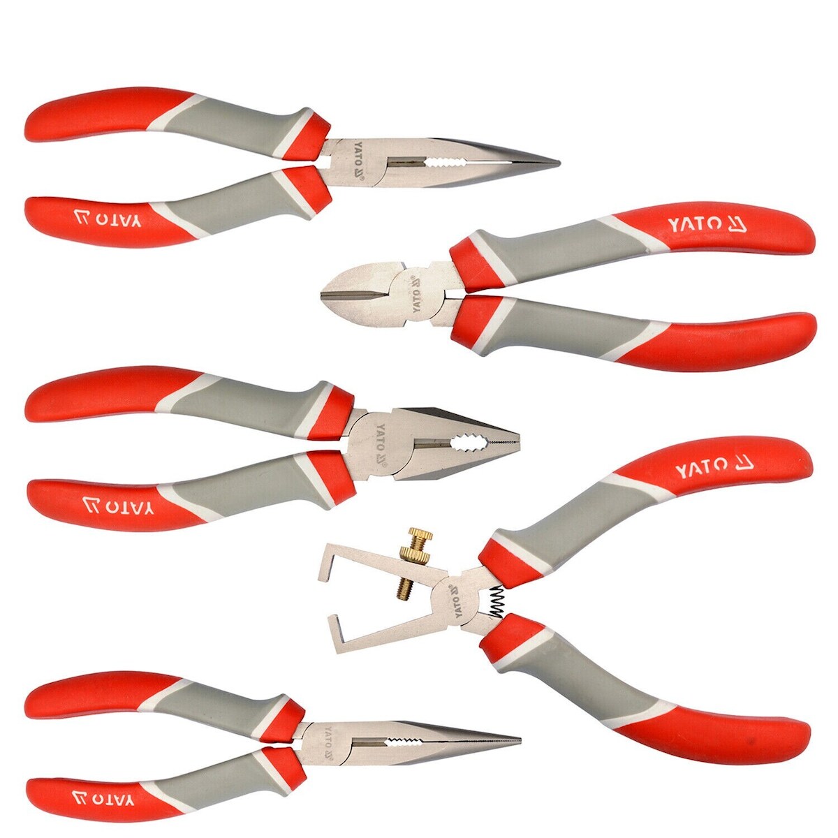 Kombizange, Spitzzange, Radiozange, Abisolierzange, Seitenschneide 5-teilig Image