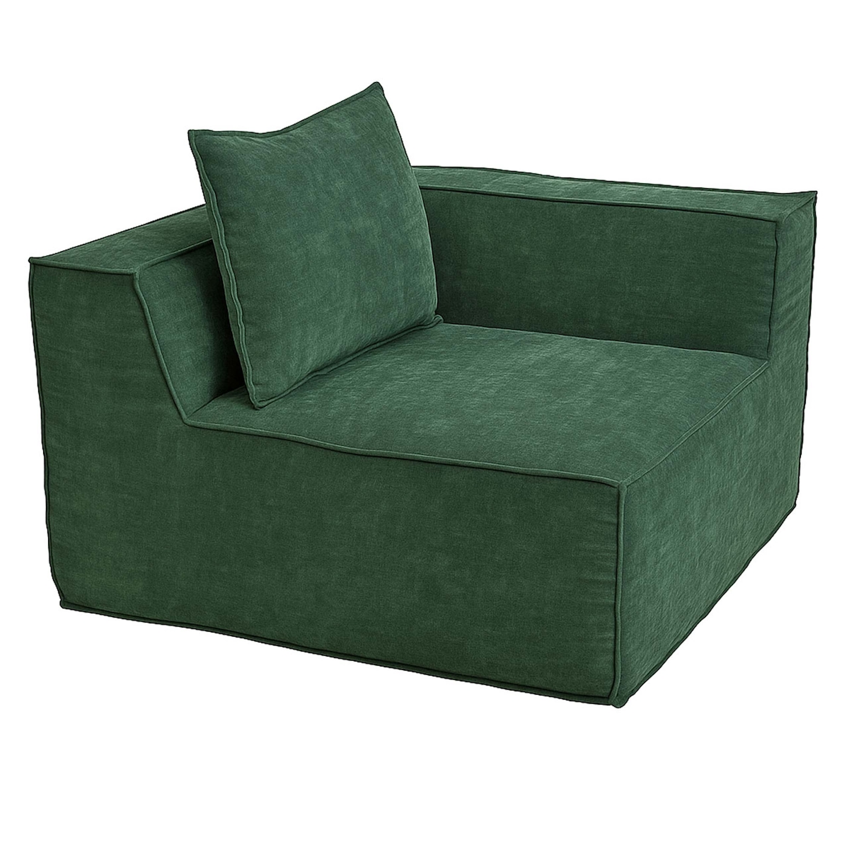Mendler Eckteil/Zubehör für Sofa HWC-O54, Loungesessel Polstersessel Armlehne, Stoff/Textil (300g/m²) 63x97x97cm ~ grün Image