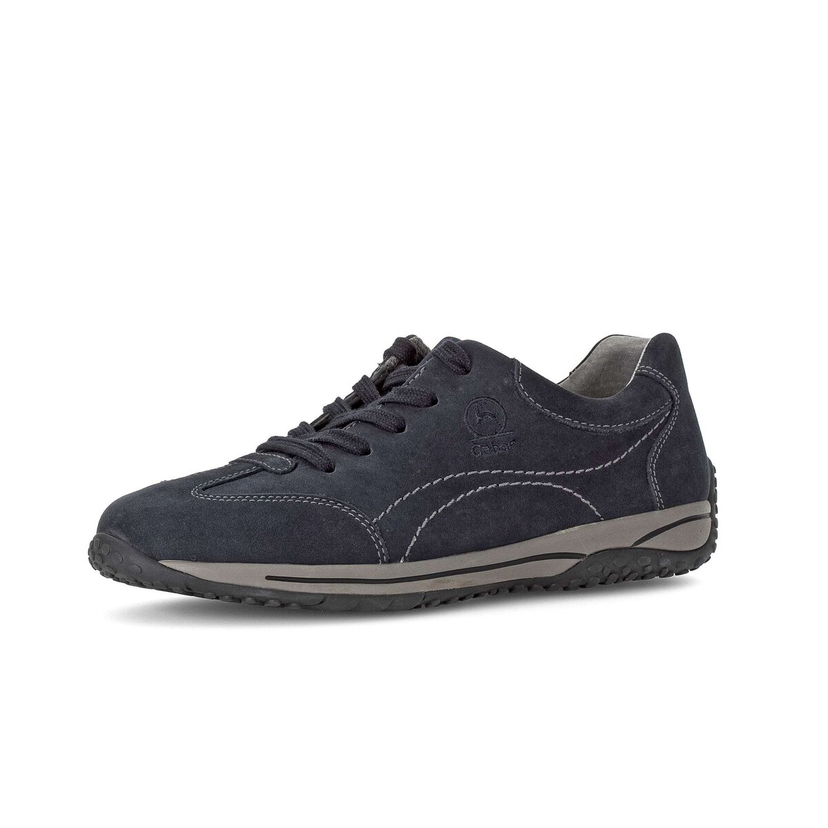 Sneaker GABOR "Sneaker low Rauleder", Damen, Gr. 40,5, blau, Schuhe Sneaker