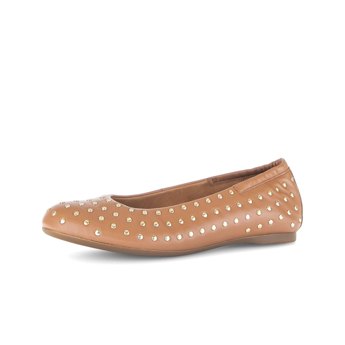 Ballerina GABOR "Eleganter Ballerina Glattleder", Damen, Gr. 41, braun, Schuhe Ballerina