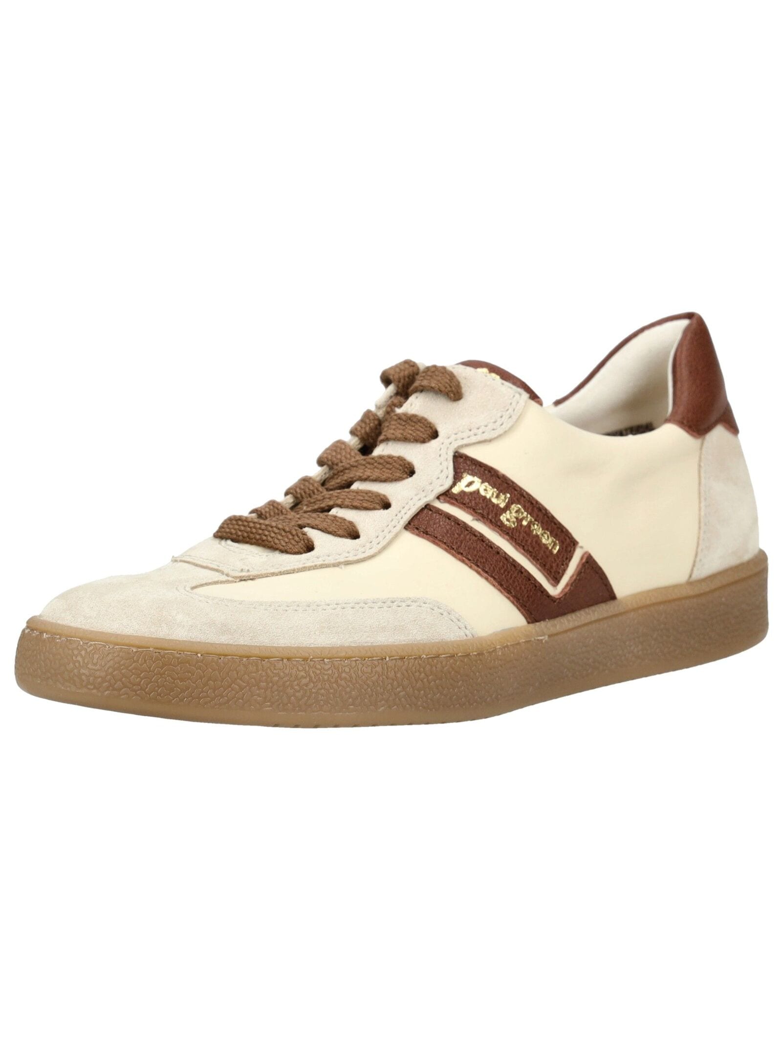 Sneaker PAUL GREEN "Paul Green Sneaker Veloursleder/Textil", Damen, Gr. 42,5, beige, Textil, Veloursleder, Schuhe Sneaker