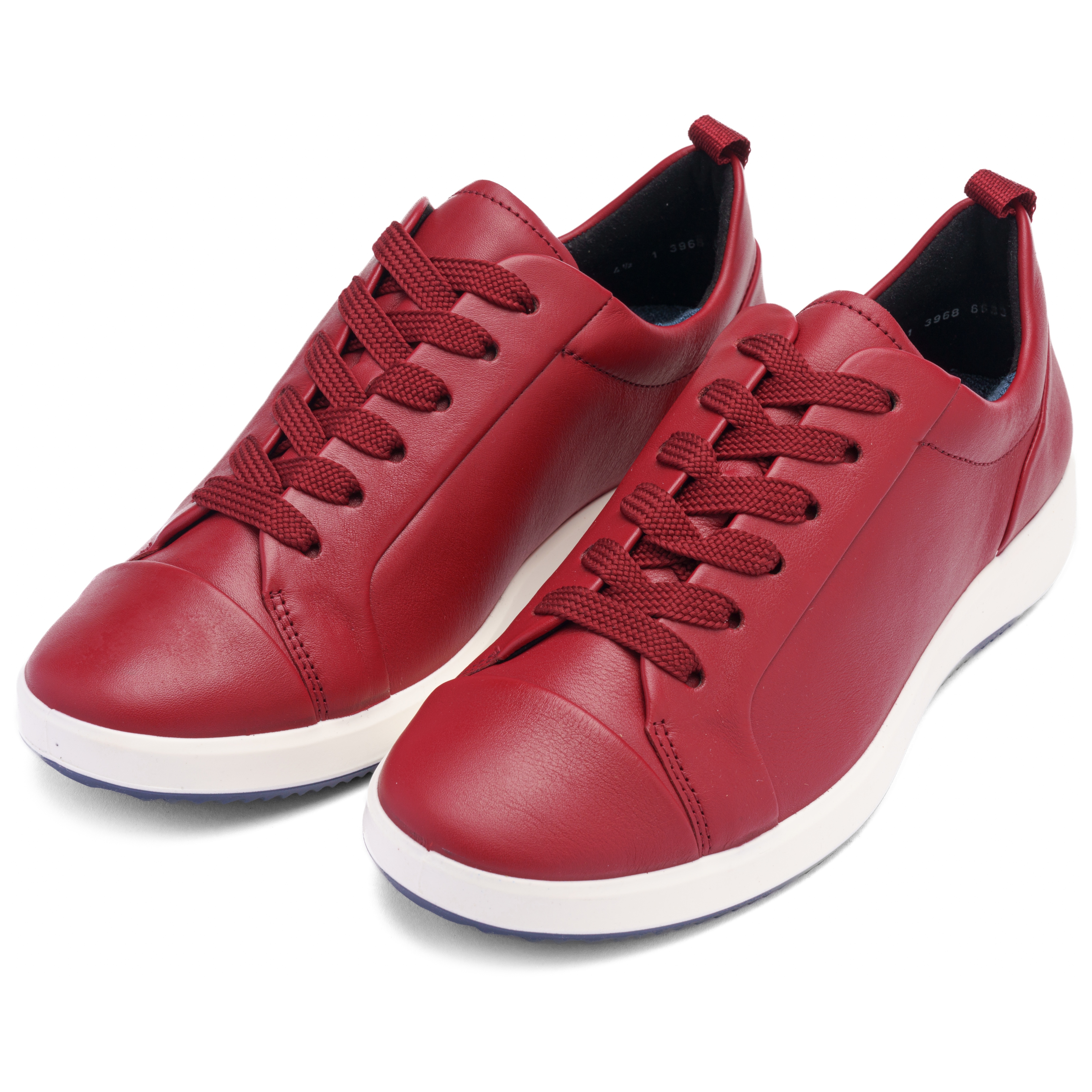 Sneaker ARA "ROMA", Damen, Gr. 5 (38), rot, Glattleder, unifarben, Schuhe Sneaker, Freizeitschuh, Halbschuh, Schnürschuh mit High Soft Fußbett, G-Weite