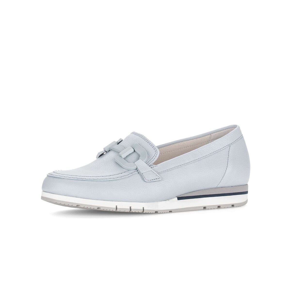 Ballerina GABOR "Sportliche Ballerina Glattleder", Damen, Gr. 39, blau, Schuhe Ballerina