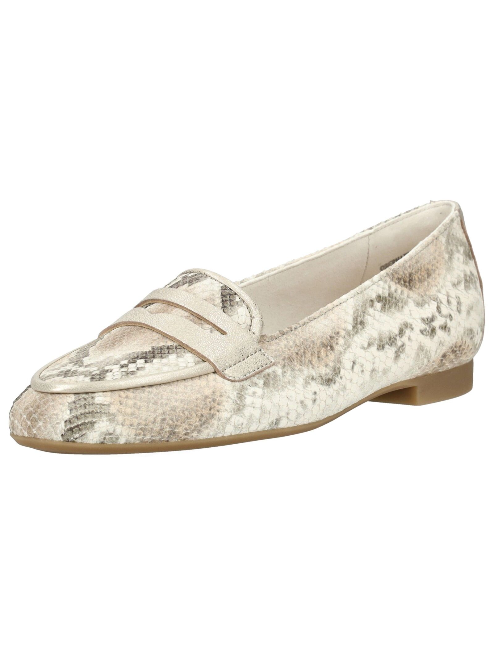 Mokassin PAUL GREEN "Paul Green Mokassin Glattleder", Damen, Gr. 36, beige, Glattleder, Schuhe Mokassin