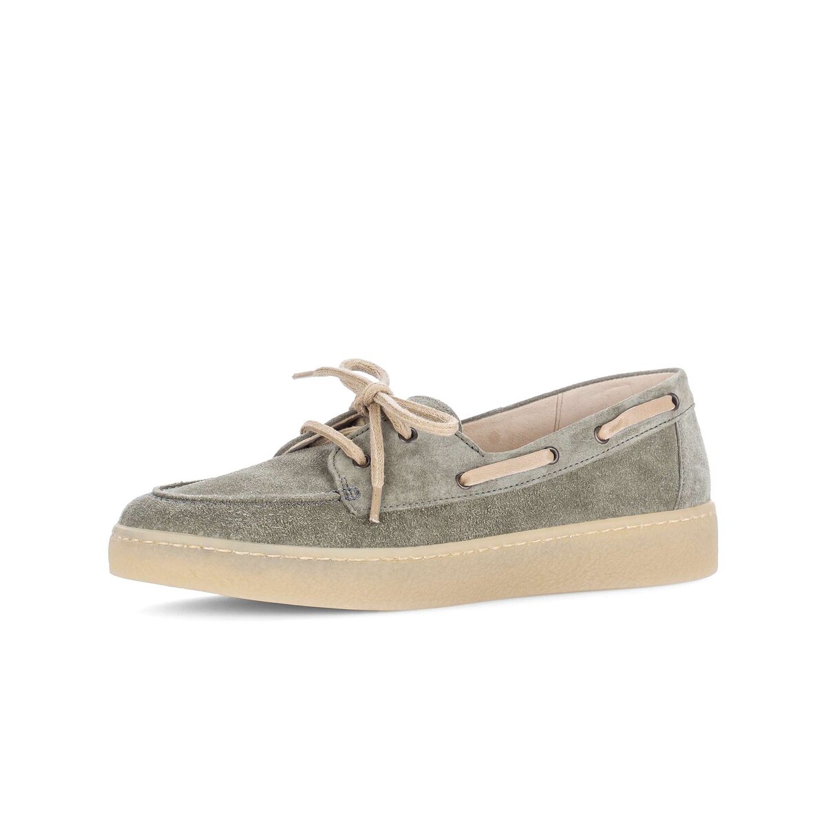 Mokassin GABOR "Mokassin Rauleder", Damen, Gr. 42,5, grün, Schuhe Mokassin