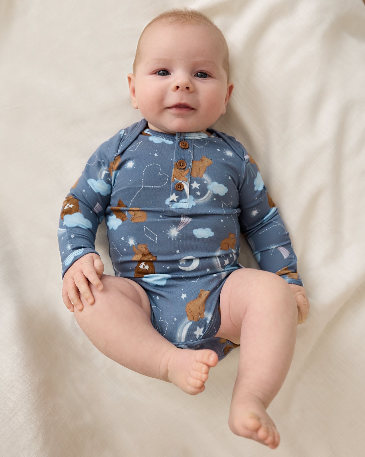 Constellation Cubs Henley Bodysuit - 6-9 months