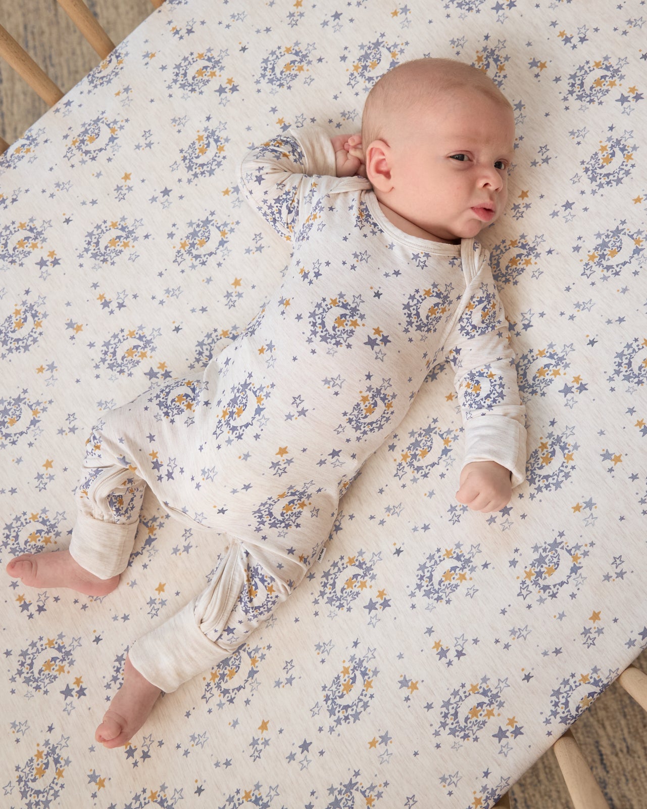 Lullaby Sky Crescent Zippy - 0-3 months