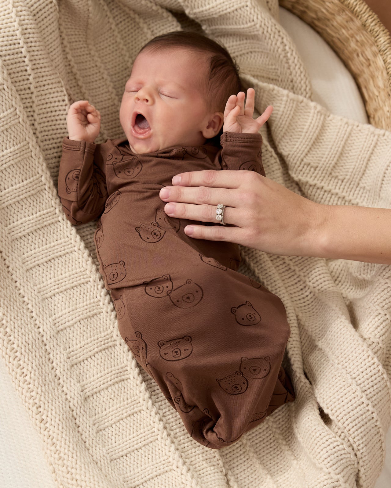 Teddy Tracks Infant Gown - Micro-Preemie / Preemie