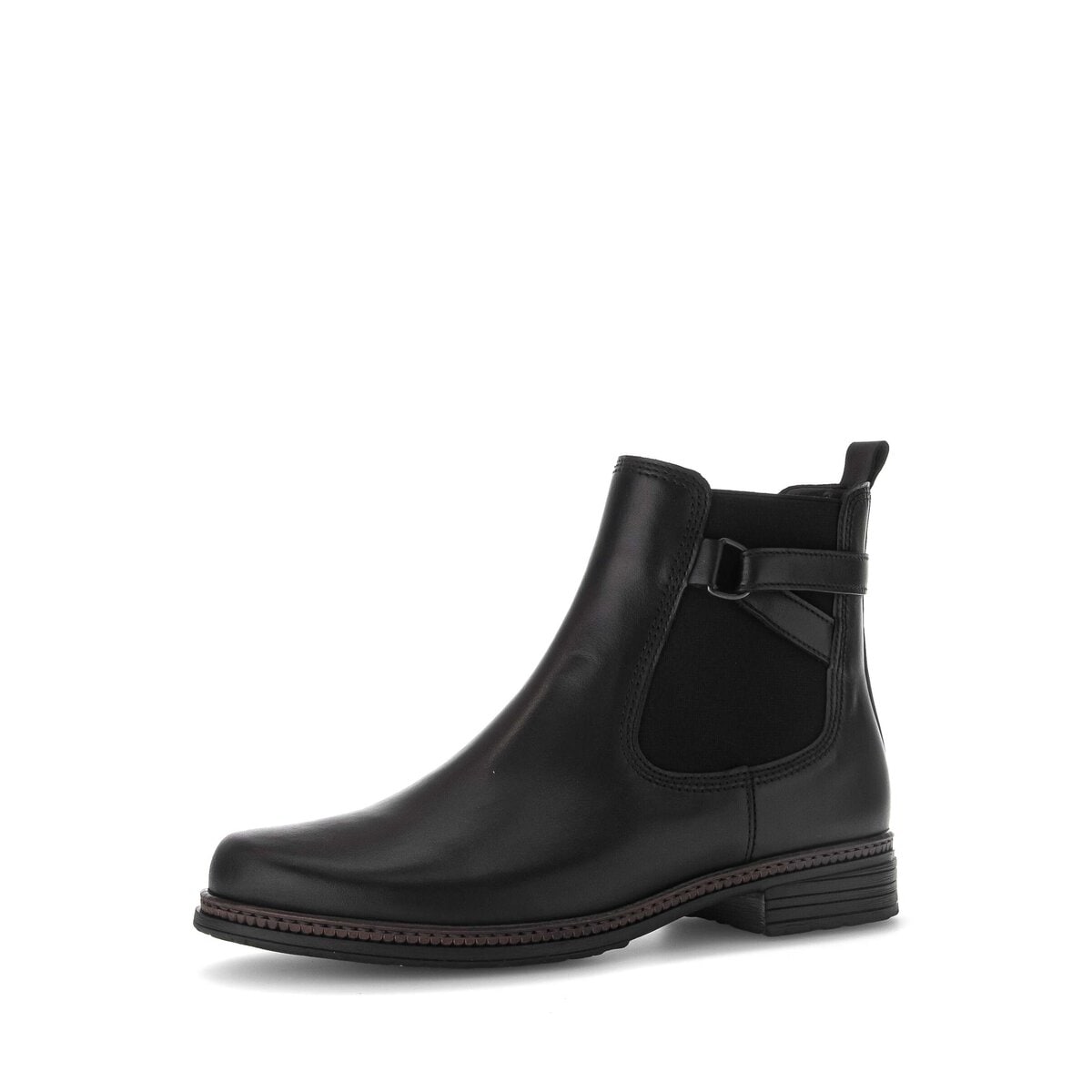 Chelseaboots GABOR "Chelsea Boot Glattleder", Damen, Gr. 35,5, schwarz, Schuhe Chelseaboots