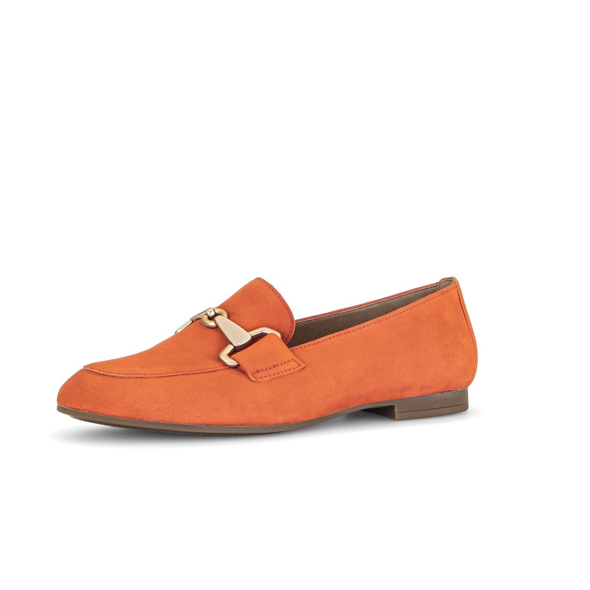 Slipper GABOR "Slipper Rauleder", Damen, Gr. 38,5, orange, Schuhe Slipper
