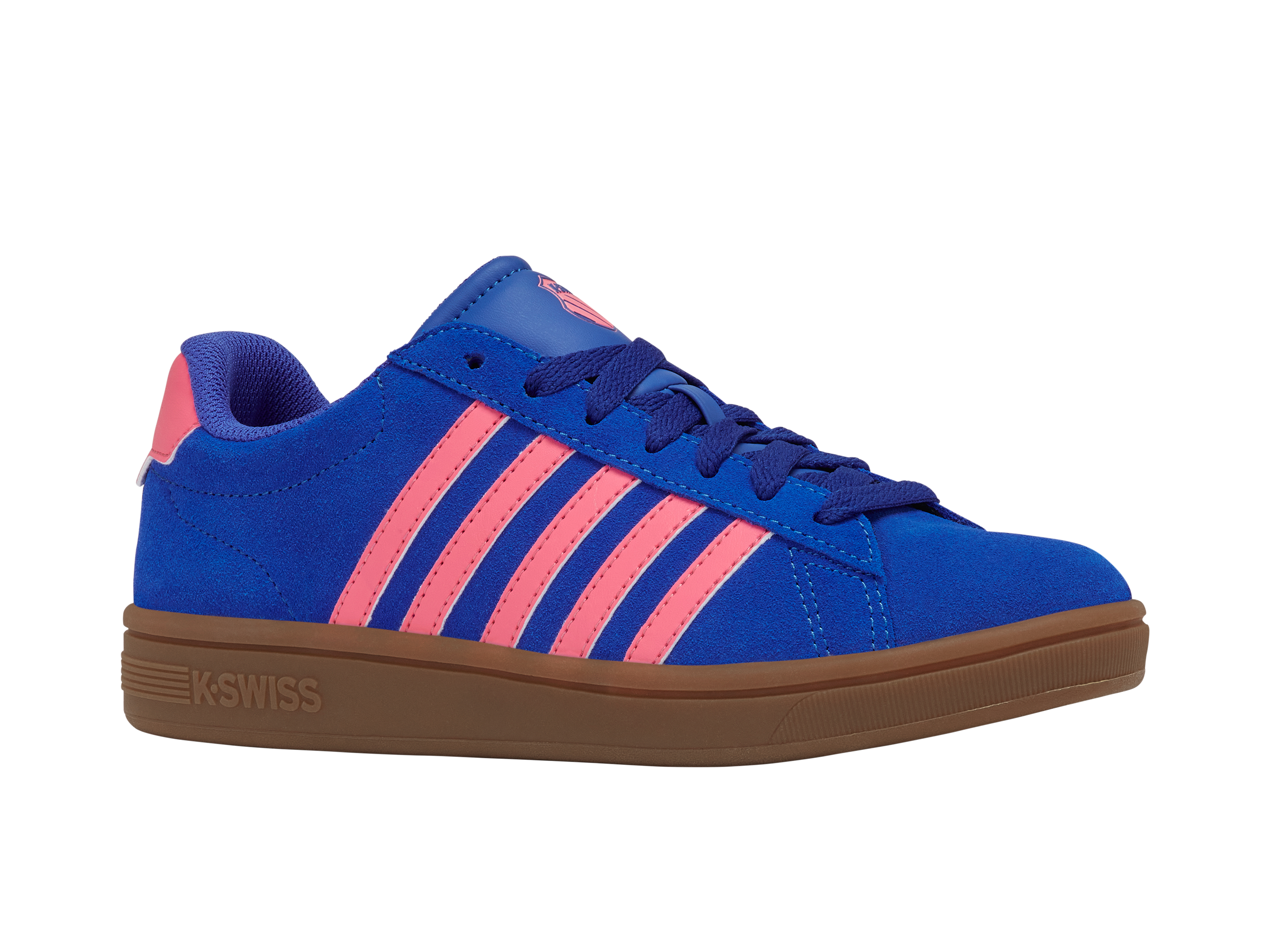 Sneaker K-SWISS "COURT TIEBREAK II SDE", Damen, Gr. 41, dazblu, pnklem, gum, Leder, Schuhe Sneaker