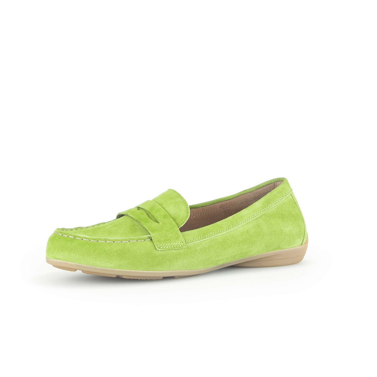 Mokassin GABOR "Mokassin Rauleder", Damen, Gr. 40,5, grün, Schuhe Mokassin