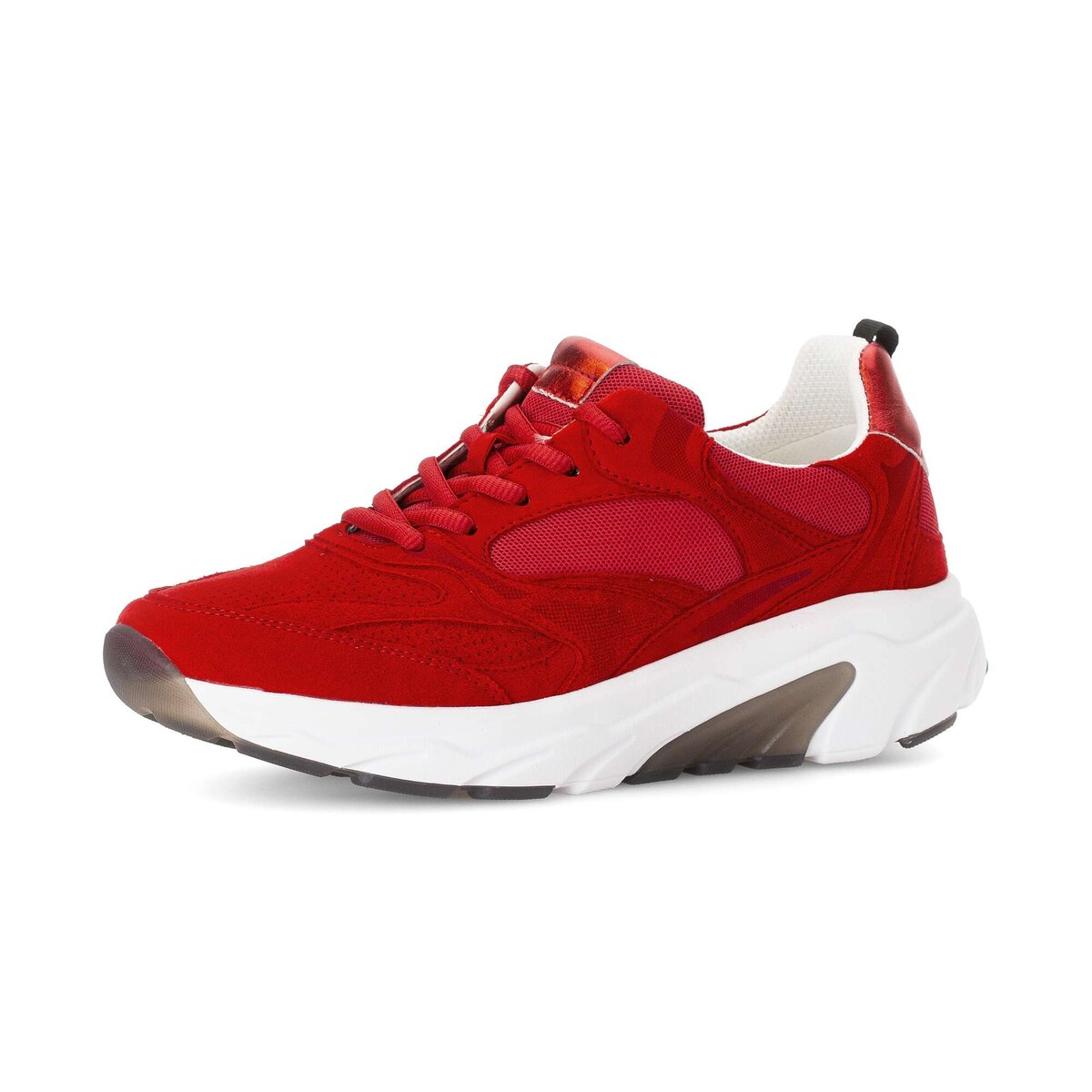 Sneaker GABOR "Sneaker low", Damen, Gr. 37,5, rot, Schuhe Sneaker