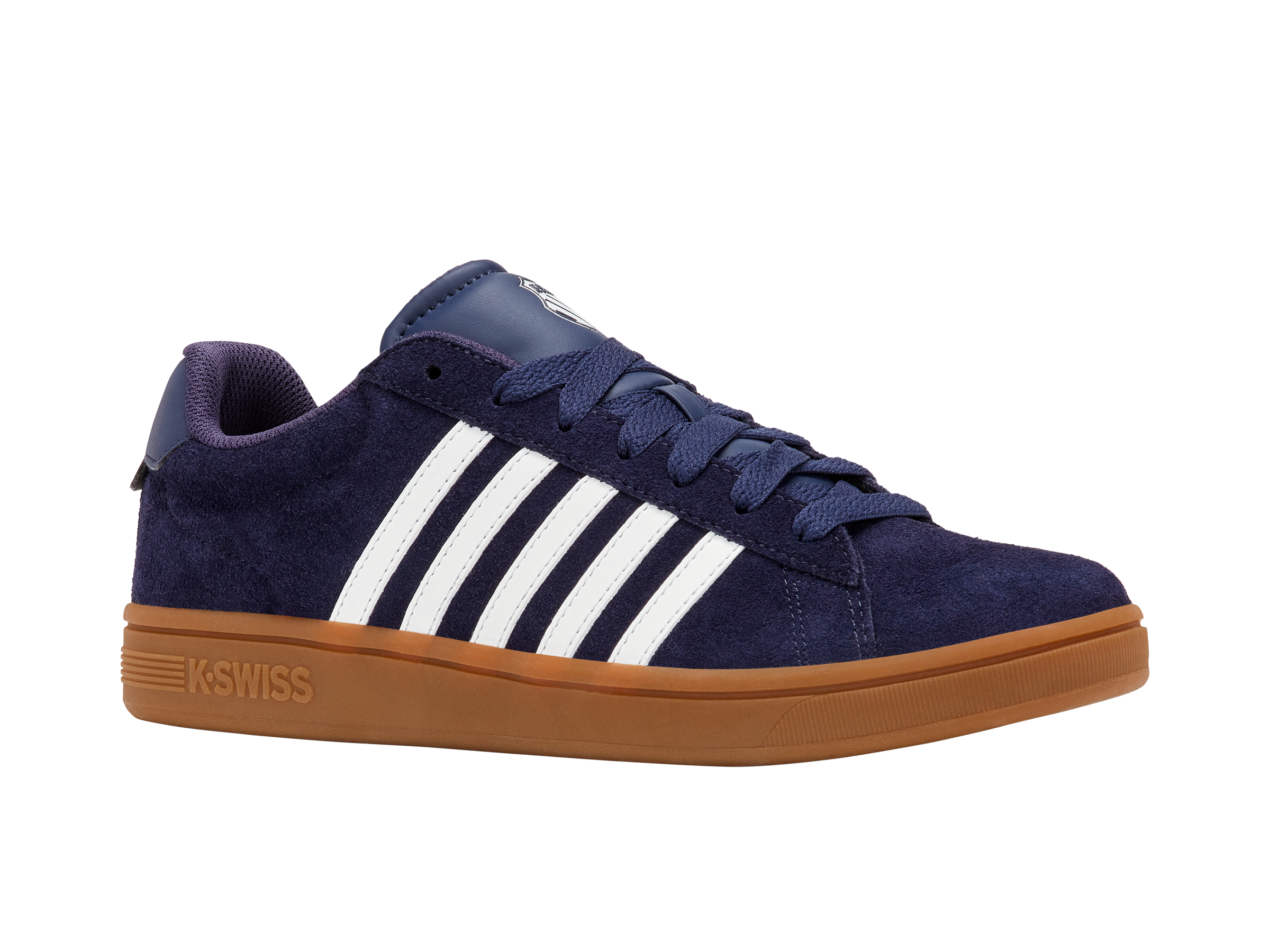 Sneaker K-SWISS "COURT TIEBREAK II SDE", Herren, Gr. 43, navaca, bwht, gum, Leder, Schuhe Sneaker