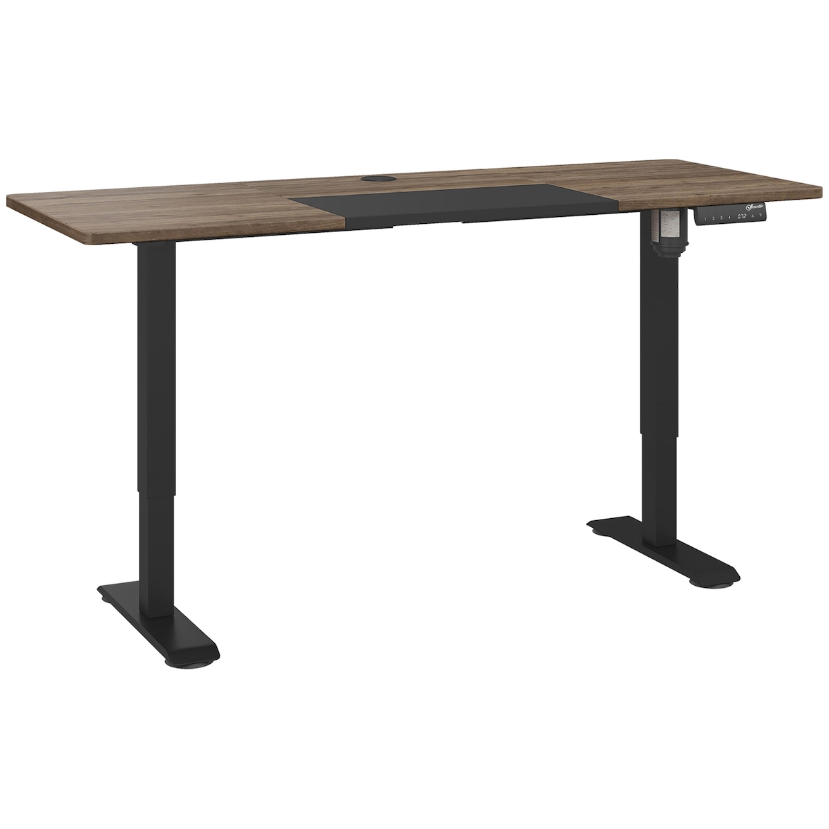 STILVORA Elektrischer Schreibtisch 140x70x116 cm höhenverstellbar 72 bis 116 cm mit 4 Speicherplätzen Kabelführung Schwarz Metallgestell Image