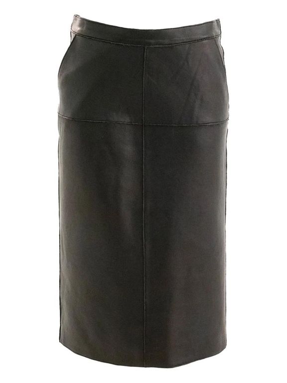 Knee-Length Midi Skirt - Black - P.A.R.O.S.H. Skirts