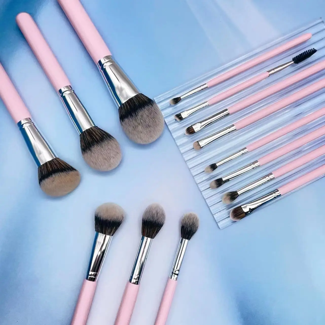 YRX Großhandel 14Pcs Pink Makeup Brushes Pinsel Set Puder Augenbrauen Beauty Cosmetic Tools Makeup Brushes Set