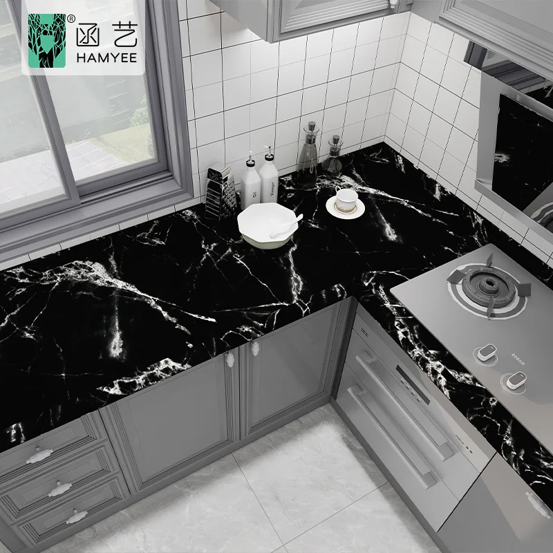 Hitzebeständige Aluminiumfolie Küchenarbeitsplatten-Tapeten Designs für die Küche