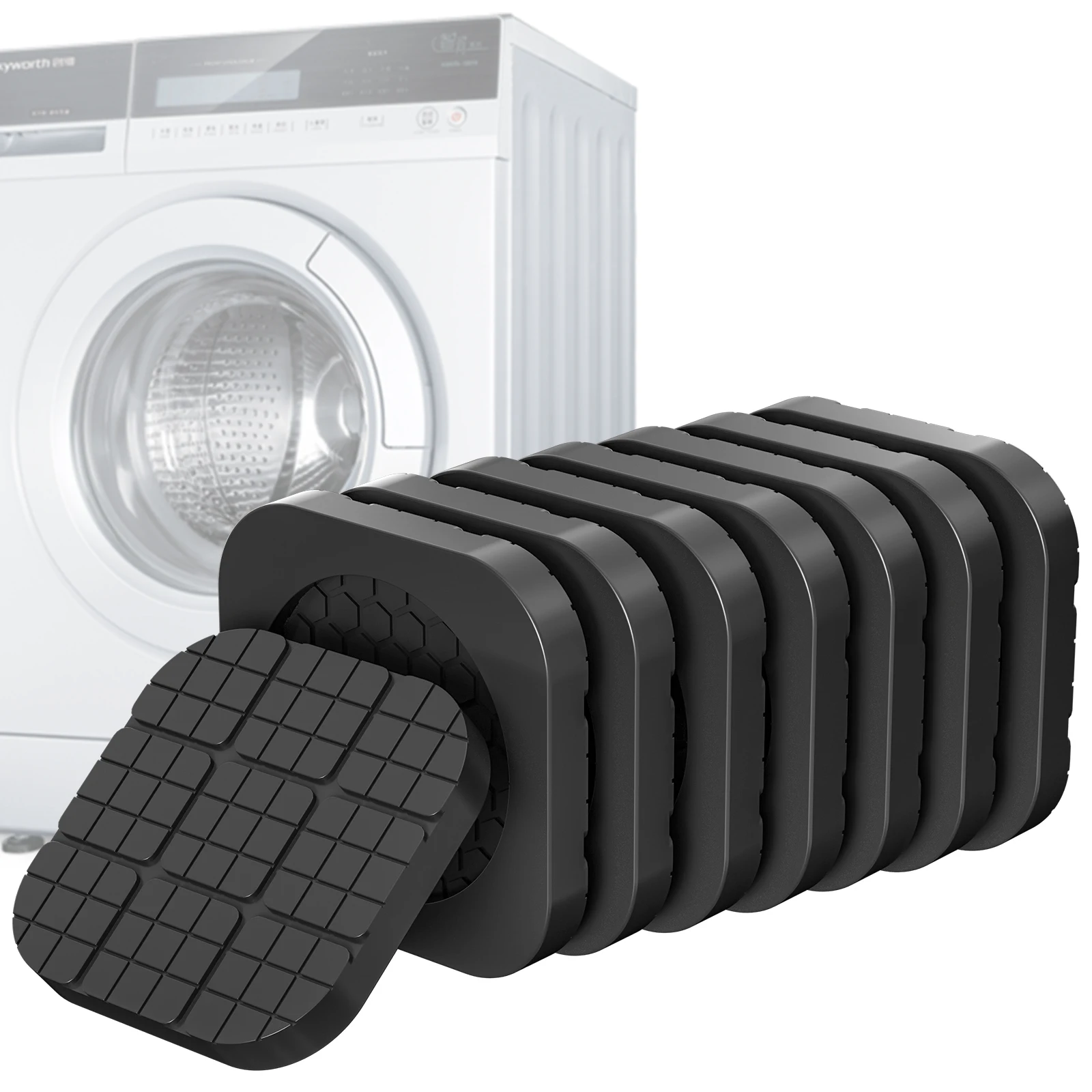 Anti-Rutsch-Anti-Vibrations-Kieselgel-Filzpads für alle Maschinen Möbel Kühlschrank Waschmaschinen mit Anti-Walk-Funktion