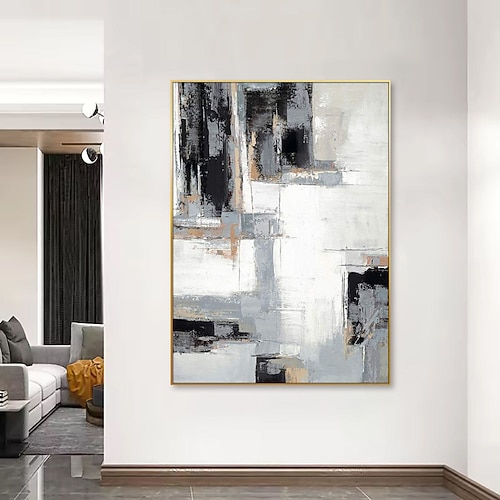 Handgemaltes Ölgemälde auf Leinwand, moderne abstrakte Wanddekoration für Zuhause, auf Keilrahmen gespannt / gerolltes, ungespanntes Gemälde Image