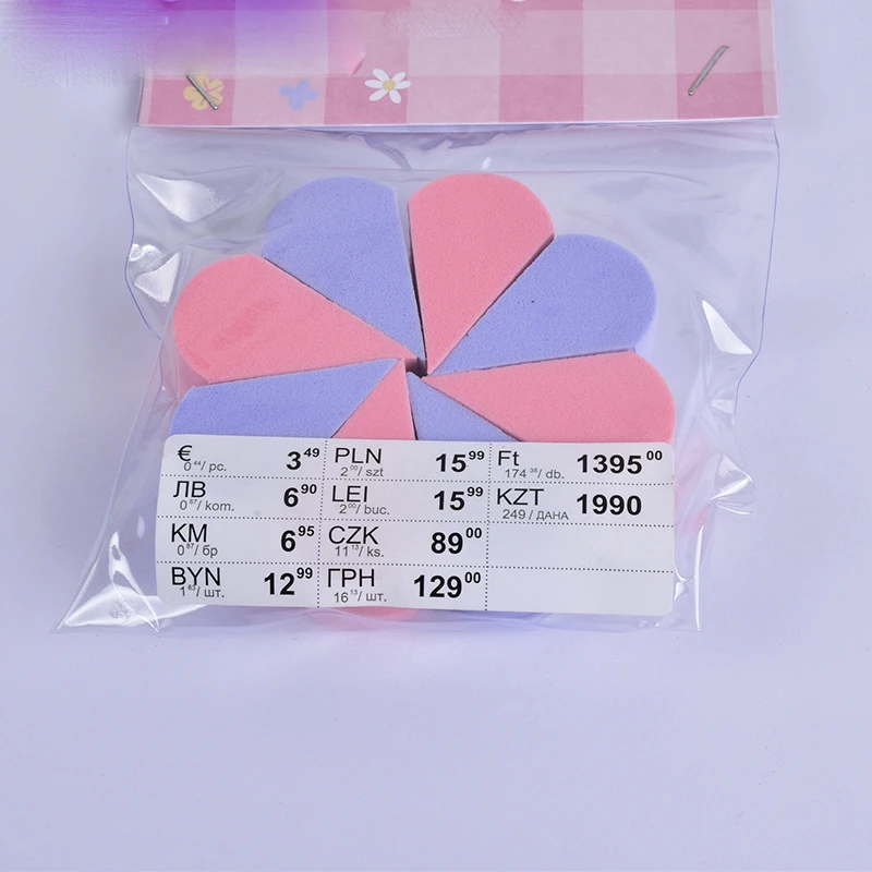 Günstige Latex Free Triangle Makeup Schwamm Blume Puder Puff Wange Gesicht Mixer Beauty Cosmetics Tool Dreieck Makeup Schwamm