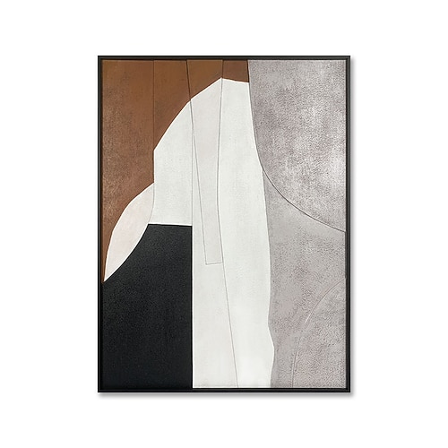 Handgemaltes Ölgemälde auf Leinwand, Wanddekoration, schlichtes abstraktes Gemälde für die Heimdekoration, auf Keilrahmen gespannt / gerolltes, rahmenloses Gemälde Image