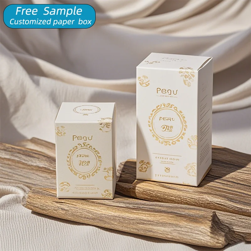 Custom Design UV Goldfolie Stempel Druck marke Cosmetic Beauty Makeup Hautpflege Marke White Coated Paper Verpackungs boxen