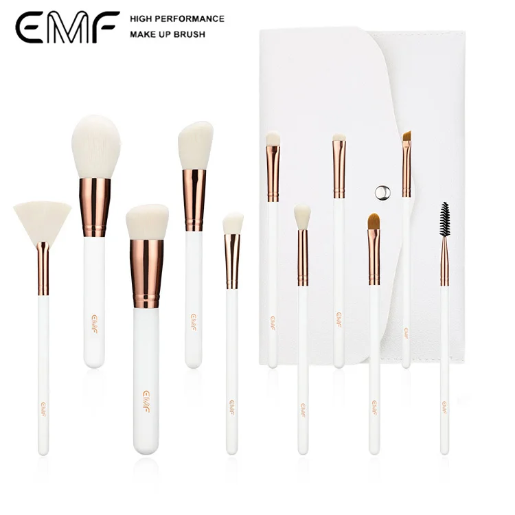 EMF Rose Hot Sale 11-teiliges Make-up-Pinsel-Set mit PU-Tasche Hochwertiges Reise-Make-up-Pinsel-Set Kosmetik Blush Beauty-Tools