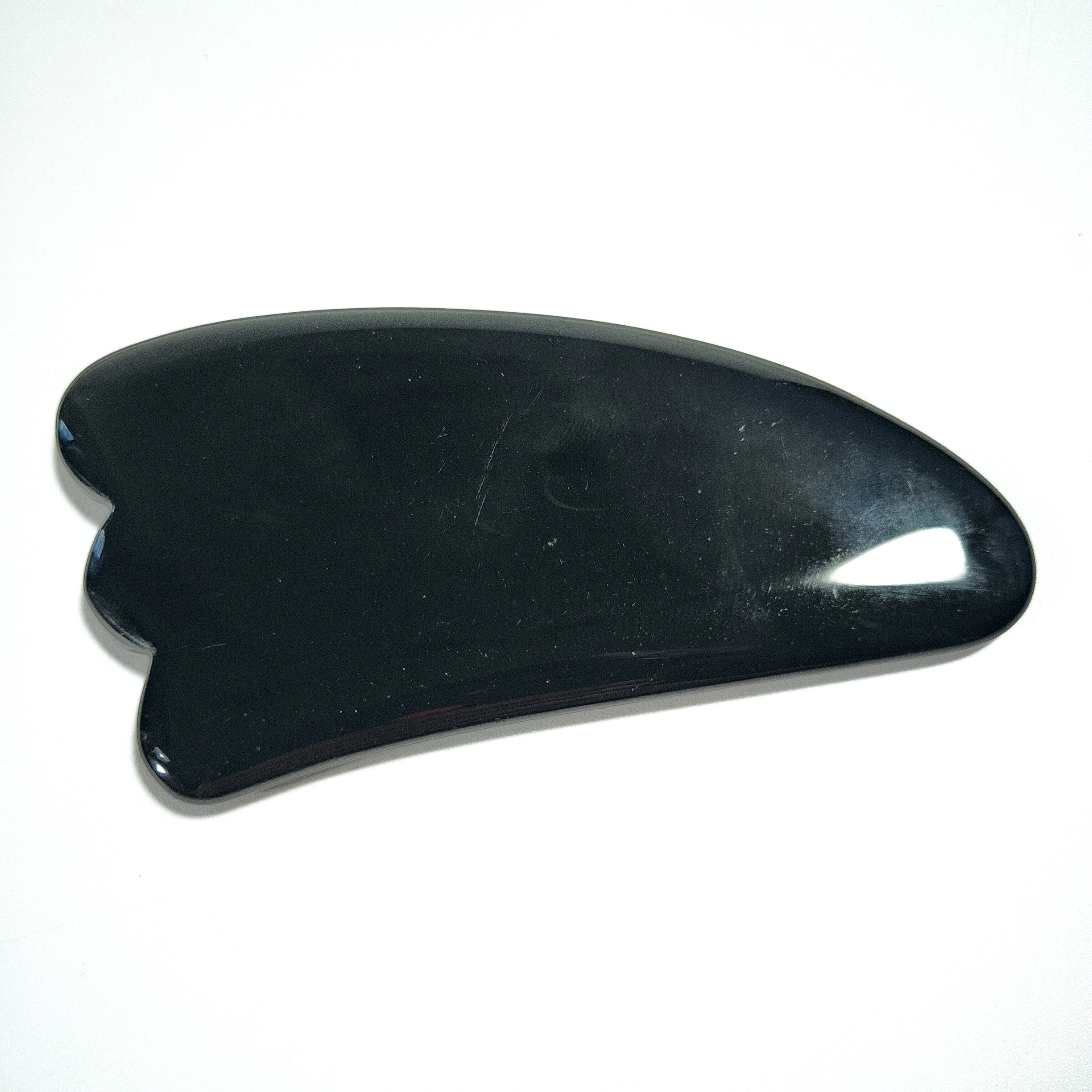 Diy Schönheit Körperpflege Kosmetik Make-up Gua-Scha-Schuh schwarz Obsidian Gua-Scha-Schuh spitz Guastone-Hand-Massage