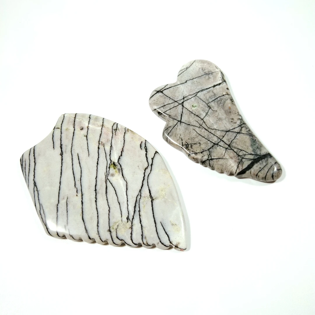 Diy Schönheit Körperpflege Kosmetik Make-up Gua-Sha-Brett Picasso Jasper Gua-Sha-Brett spitzige Guastone-Hand-Massage