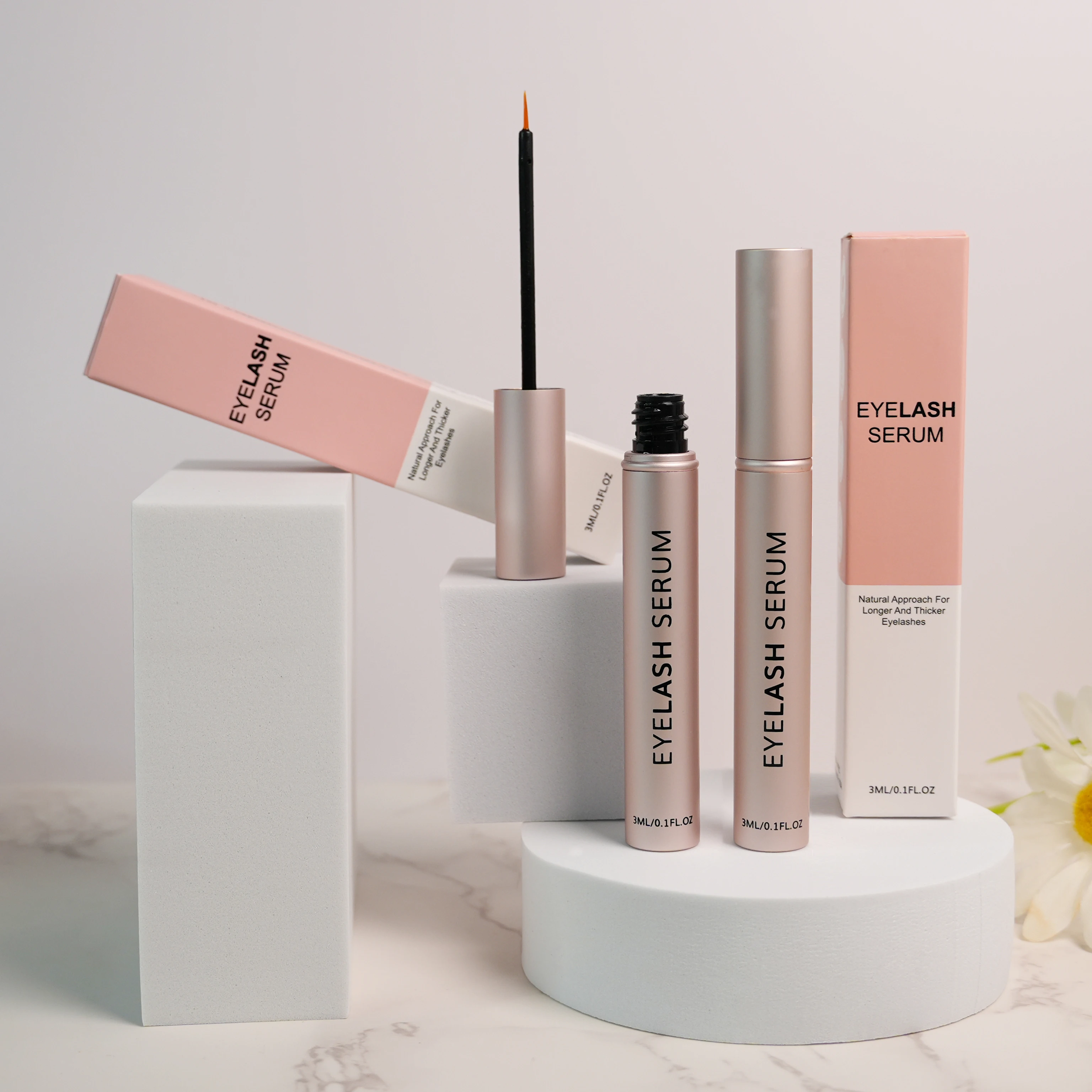 Profession elle rosa Händler Private Label Natural Eyebrow Extender Beauty Wimper Lash Grow Cosmetics Wimpern serum