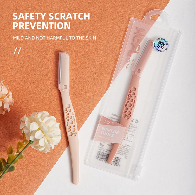 Mehrfarbiger faltbarer Stahl-Augenbrauen trimmer Candy Patterned Beauty Cosmetics Tool für Haar-Make-up 1 PCS scharfe Netz bürste